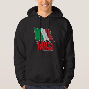 100% Italian Flag Hoodie
