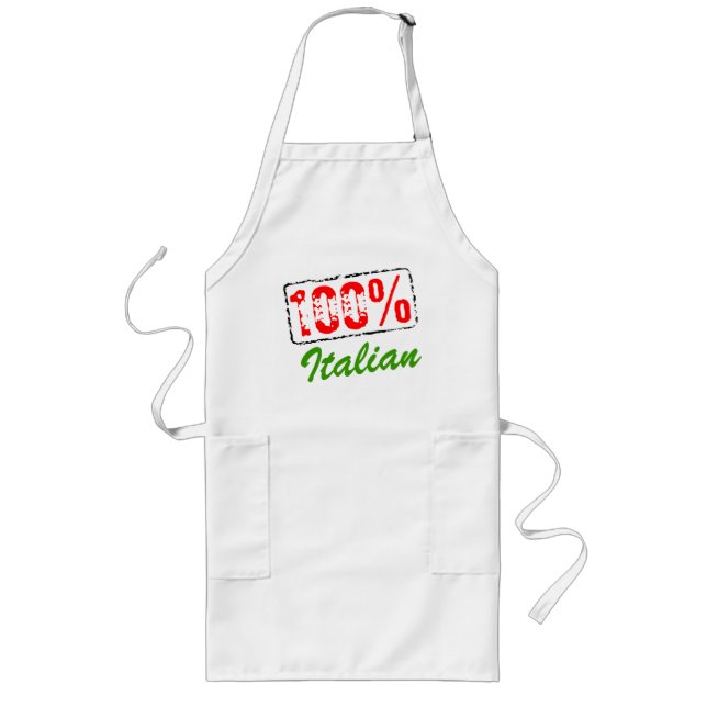 100% Italian kitchen apron for men and women (Front)