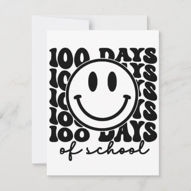 100 items for 100 days of school thank you card (Front)