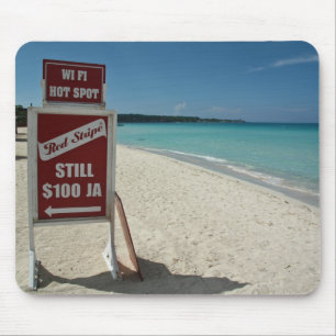 100 Ja Red Stripe Mouse Pad