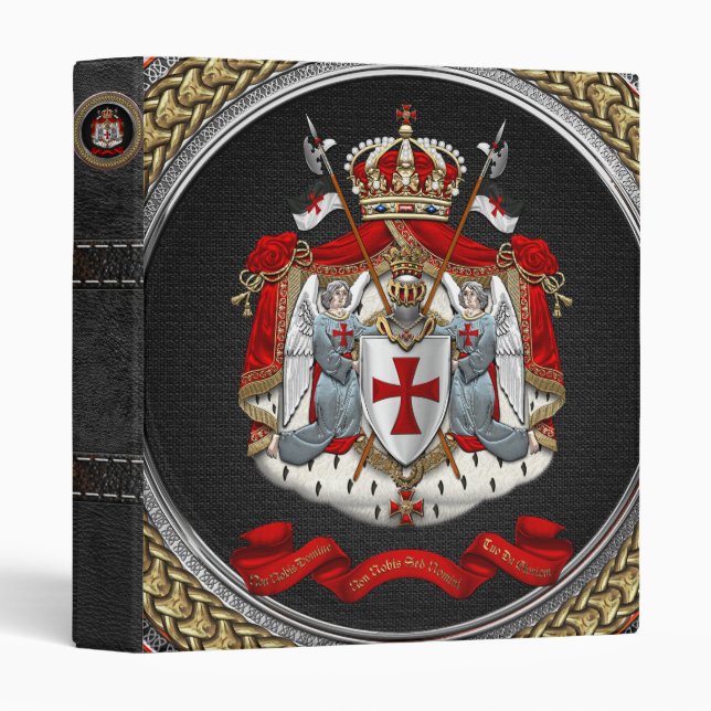 [100] Knights Templar Coat of Arms Binder (Front/Spine)