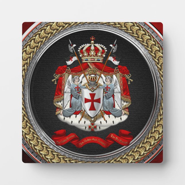 [100] Knights Templar Coat of Arms Plaque (Front)
