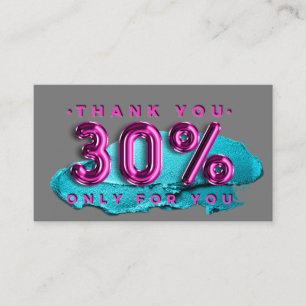 100  Logo QRCODE 30%OFF Code Makeup Pink Business Card