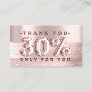 100 Logo QRCODE 30%OFF Code Rose Glitter Strokes Business Card