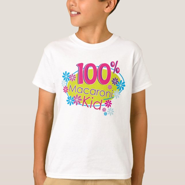 100% Macaroni Kid T-shirt for kids (Front)