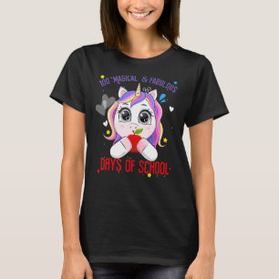 100 Magical And Fabulous Days Of School Unicorn Te T-Shirt