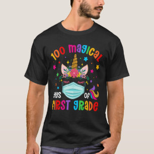 100 Magical Days Of First Grade School Unicorn Mas T-Shirt