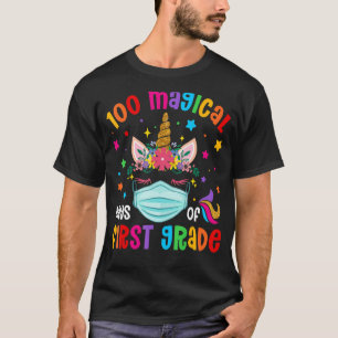 100 Magical Days Of First Grade School Unicorn Mas T-Shirt