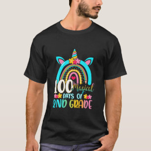 100 Magical Days Of Learning 2Nd Grade Unicorn Rai T-Shirt