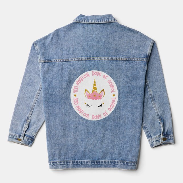 100 magical days of school denim jacket (Back)