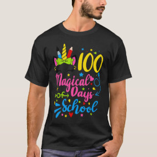 100 magical days of school Girls Kids 100 Days of  T-Shirt