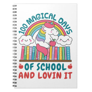 100 Magical Days of School Unicorn Notebook