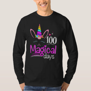 100 Magical Days Unicorn 100th Day Of School Girl T-Shirt