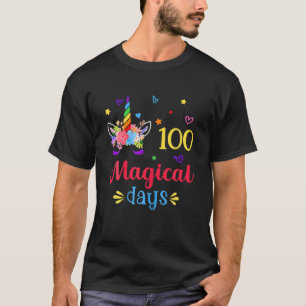 100 Magical Days Unicorn 100Th Day Of School Girls T-Shirt