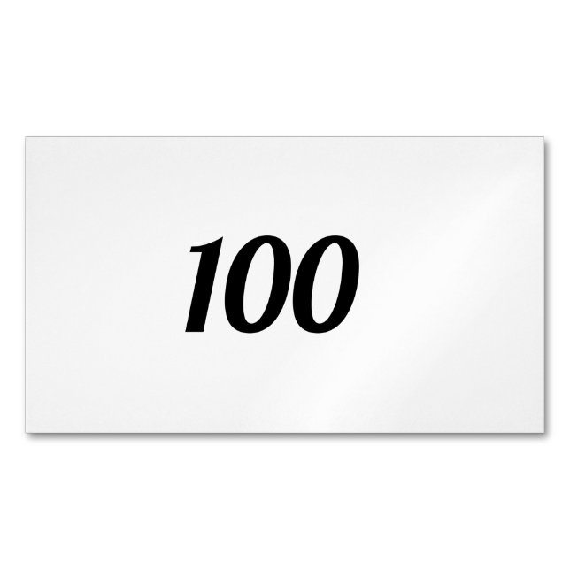 100 	Magnetic BUSINESS CARD (Front)