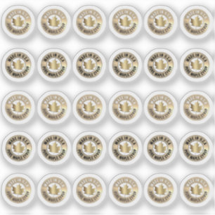 100% Maple Syrup Red Sugar Maple Mini Sticker 2/3"