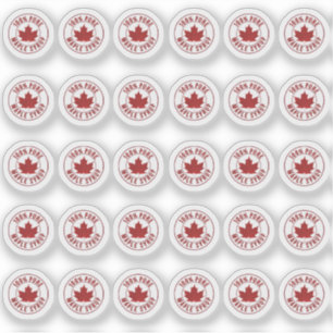 100% Maple Syrup Red Sugar Maple Mini Sticker 2/3"