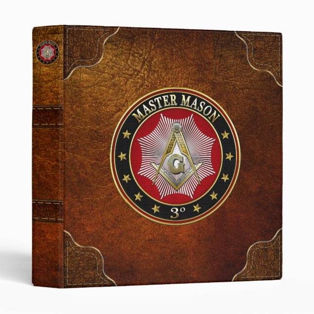 [100] Master Mason - 3rd Degree Square & Compasses Binder (Front/Spine)