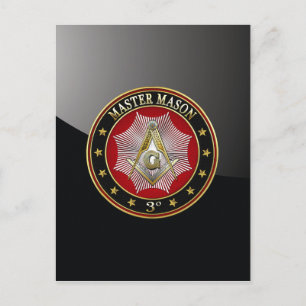[100] Master Mason - 3rd Degree Square & Compasses Postcard