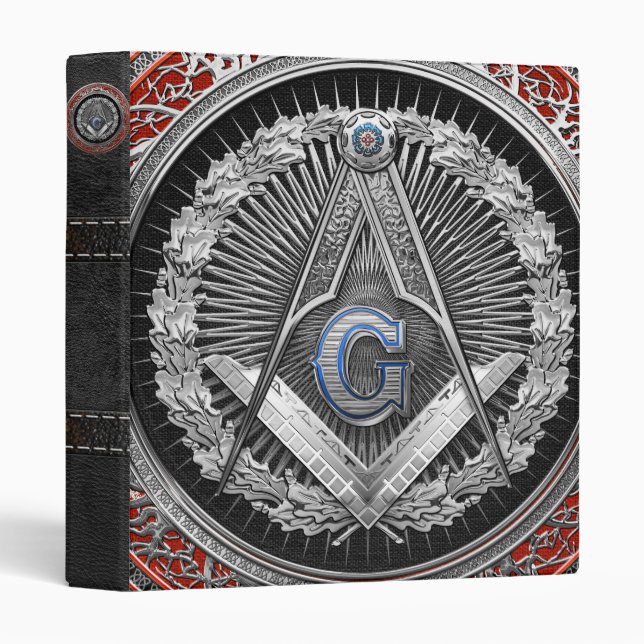 [100] Master Mason - Silver Square & Compasses Binder (Front/Spine)