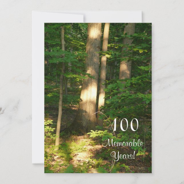 100 Memorable Years/Birthday Celebration-Male Invitation (Front)