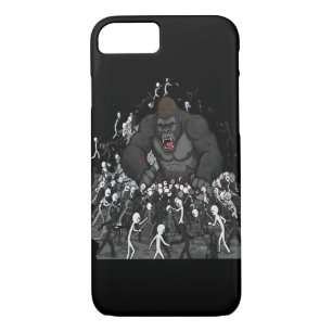 100 Men Vs 1 Gorilla Gift For Him Gorilla Debate 1 Case-Mate iPhone Case