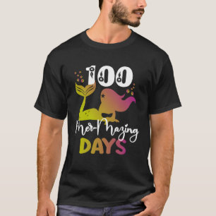 100 Mermazing Days Of School Mermaid Kid Girl Tea T-Shirt
