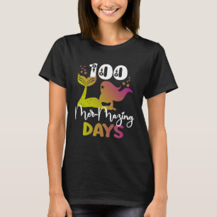 100 Mermazing Days Of School Mermaid  Kid Girl Tea T-Shirt