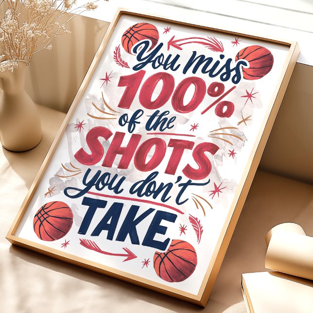 100% Miss : Basketball Motivational Poster (Créateur téléchargé)