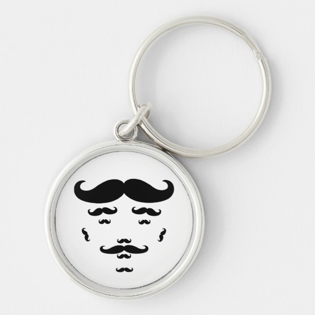 100% Moustache Keychain (Front)