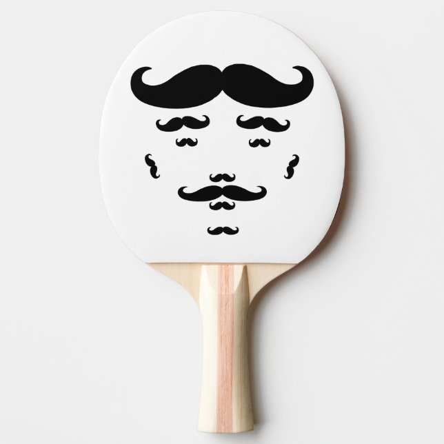 100% Moustache Ping Pong Paddle (Front)