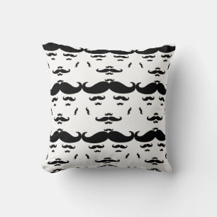 100% Moustache Throw Pillow