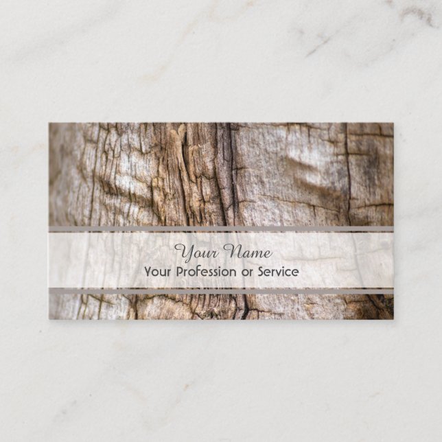 100% natural organic wooden style business card (Front)