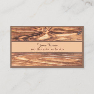 100% natural organic wooden style business card