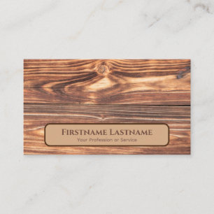 100% natural organic wooden style wood grain business card