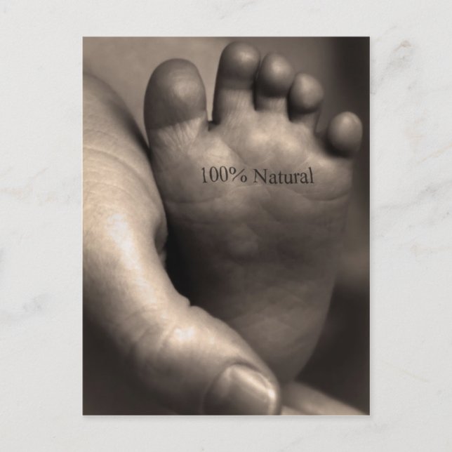 100% Natural Postcard (Front)