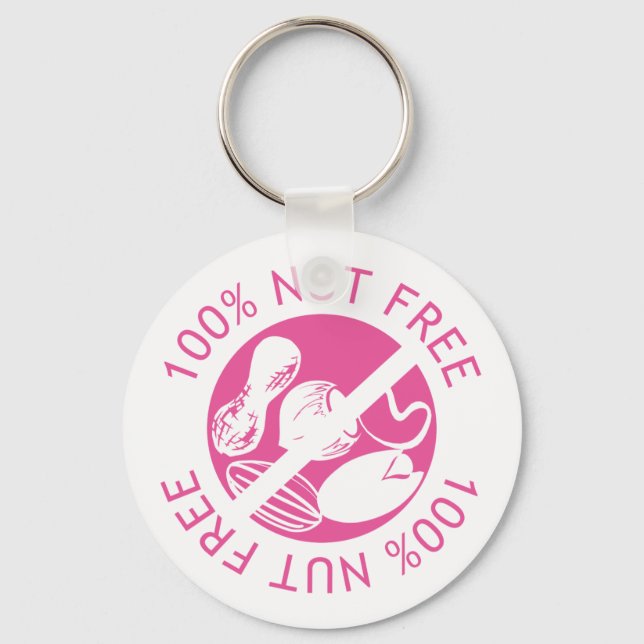 100% Nut Free Customized Colour Keychains (Front)