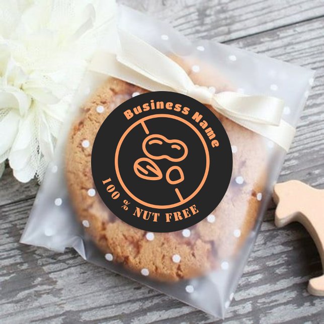 100% Nut Gratuit Sans Nuts Étiquette alimentaire p (Créateur téléchargé)