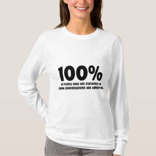 100% Of People Who Use Statistics Are Annoying T-Shirt