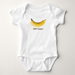 "100% ORGANIC BANANA BABY" #foodiepower  Baby Bodysuit