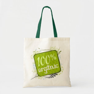 100% Organic Canvas Grocery Tote Bag