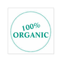 100% organic framed circle round | YOUR LOGO green