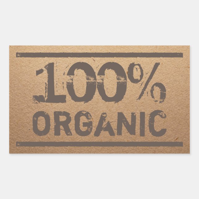100% Organic Fresh Local Produce Sticker (Front)