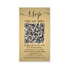 100 Pack QR RSVP Wedding Faux Gold Enclosure