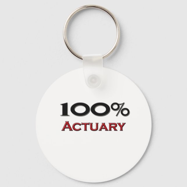 100 Percent Actuary Keychain (Front)