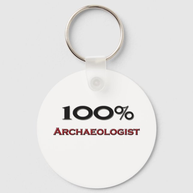 100 Percent Archaeologist Keychain (Front)
