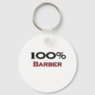 100 Percent Barber Keychain