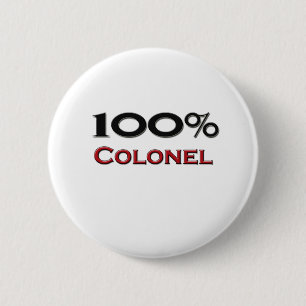 100 Percent Colonel 2 Inch Round Button