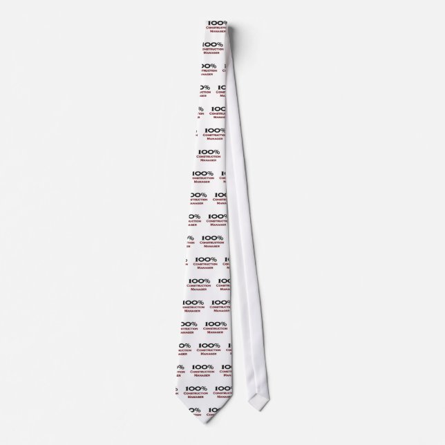 100 Percent Construction Manager Tie (Front)