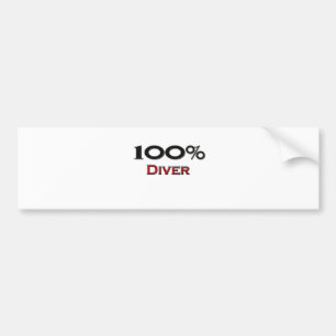 100 Percent Diver Bumper Sticker